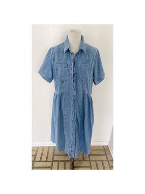 Maye Montana Denim Midi Shirt Dress Button Down